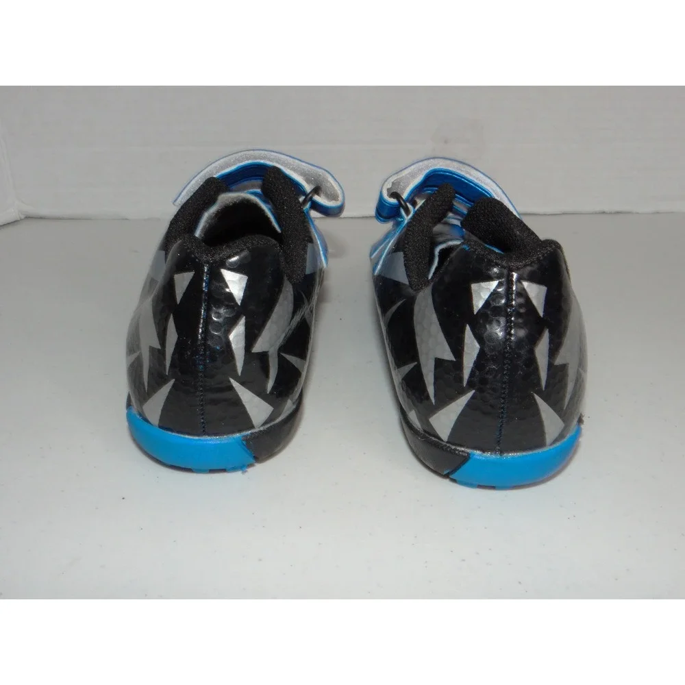 Tiebao Youth Soccer Shoes Blue Black Silver Turf Cleats US 1.5 EU 32 4118